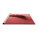 Sideview of Machine Washable Transitional Red Rug, wshpat1728rd