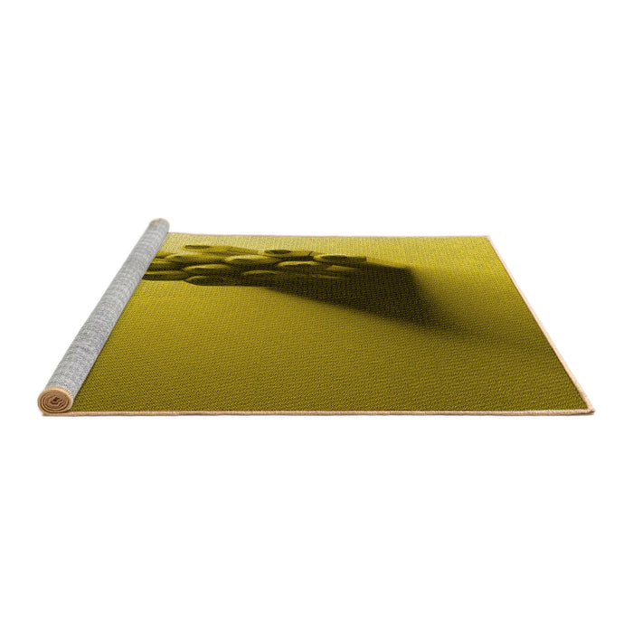 Sideview of Machine Washable Transitional Dark Bronze Brown Rug, wshpat1728yw