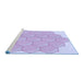 Sideview of Machine Washable Transitional Purple Mimosa Purple Rug, wshpat1729blu