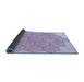 Thickness of Patterned Purple Mimosa Purple Rug, pat1729blu