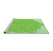 Sideview of Machine Washable Transitional Emerald Green Rug, wshpat1729grn