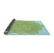 Thickness of Patterned Green Rug, pat1729lblu