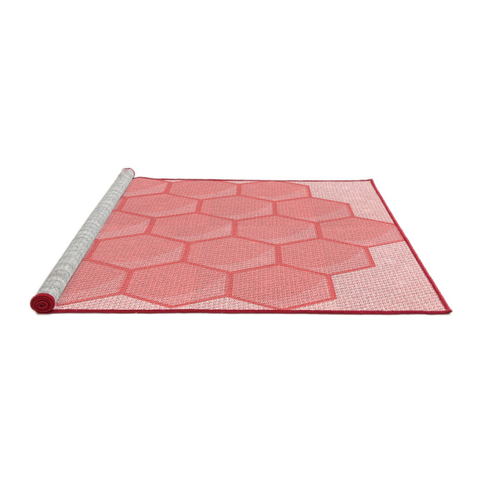 Sideview of Machine Washable Transitional Pink Rug, wshpat1729rd