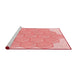 Sideview of Machine Washable Transitional Pink Rug, wshpat1729rd