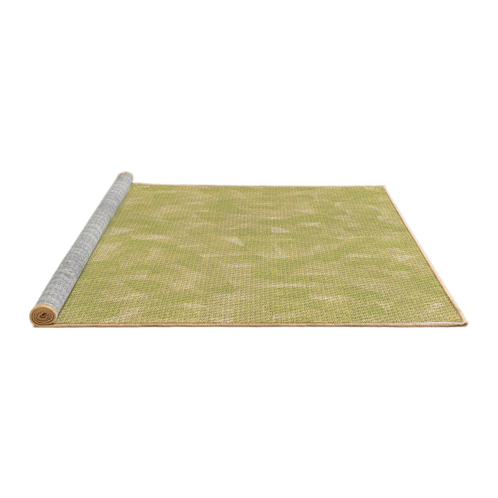 Sideview of Machine Washable Transitional Bold Yellow Rug, wshpat173brn