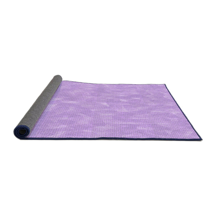 Thickness of Patterned Purple Rug, pat173pur