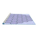 Sideview of Machine Washable Transitional Periwinkle Purple Rug, wshpat1730blu