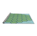 Sideview of Machine Washable Transitional Medium Sea Green Rug, wshpat1730lblu