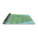 Thickness of Patterned Medium Sea Green Rug, pat1730lblu