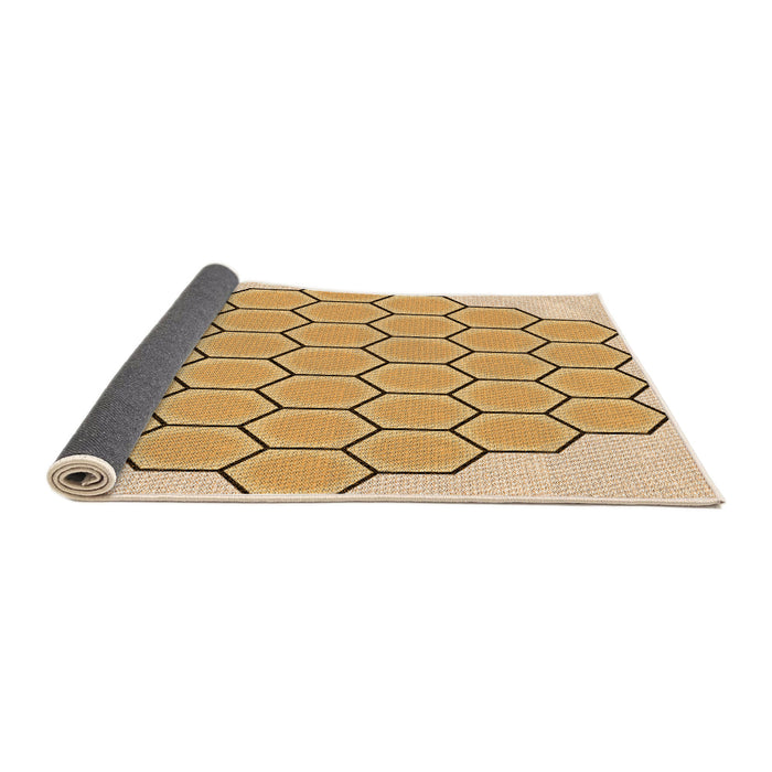 Thickness of Patterned Sedona Brown Rug, pat1730org