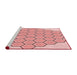 Sideview of Machine Washable Transitional Red Rug, wshpat1730rd