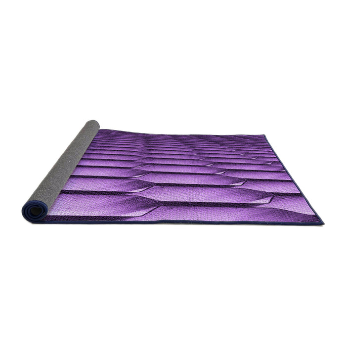 Thickness of Patterned Purple Rug, pat1731pur