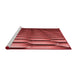 Sideview of Machine Washable Transitional Cranberry Red Rug, wshpat1731rd