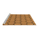 Sideview of Machine Washable Transitional Mahogany Brown Rug, wshpat1732brn