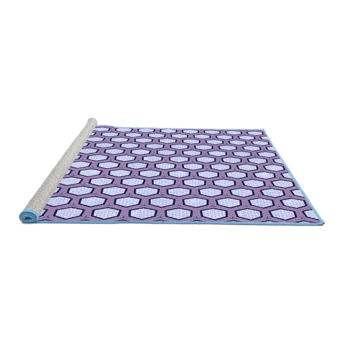 Sideview of Machine Washable Transitional Bright Grape Purple Rug, wshpat1733blu