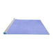 Sideview of Machine Washable Transitional Sky Blue Rug, wshpat1734blu