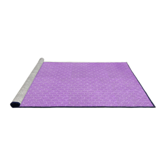 Sideview of Machine Washable Transitional Violet Purple Rug, wshpat1734pur