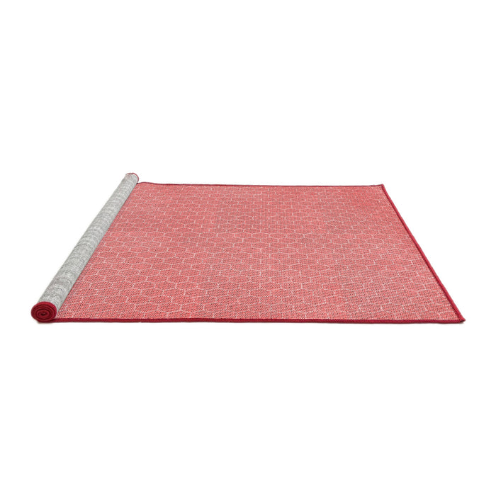 Sideview of Machine Washable Transitional Light Coral Pink Rug, wshpat1734rd