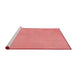 Sideview of Machine Washable Transitional Light Coral Pink Rug, wshpat1734rd