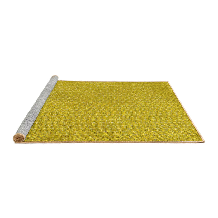Sideview of Machine Washable Transitional Orange Gold Rug, wshpat1734yw