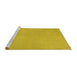 Sideview of Machine Washable Transitional Orange Gold Rug, wshpat1734yw