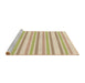 Sideview of Machine Washable Transitional Khaki Gold Rug, wshpat1735brn