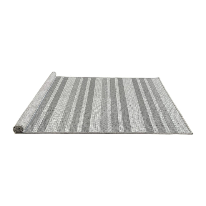 Sideview of Machine Washable Transitional Gunmetal Gray Rug, wshpat1735gry