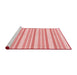 Sideview of Machine Washable Transitional Red Rug, wshpat1735rd