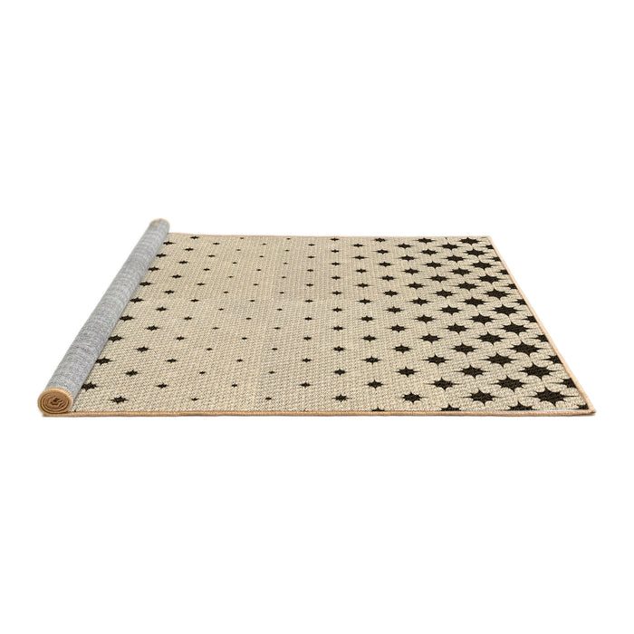 Sideview of Machine Washable Transitional Moccasin Beige Rug, wshpat1736brn