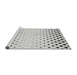 Sideview of Machine Washable Transitional Platinum Gray Rug, wshpat1736gry