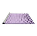 Sideview of Machine Washable Transitional Lilac Purple Rug, wshpat1736pur