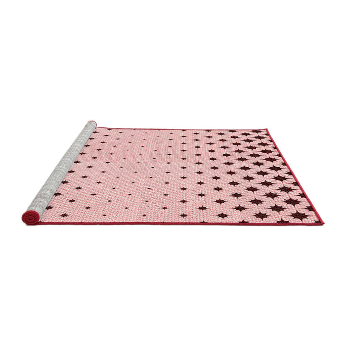 Sideview of Machine Washable Transitional Indian Red Rug, wshpat1736rd