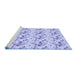 Sideview of Machine Washable Transitional Purple Rug, wshpat1737blu