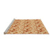 Sideview of Machine Washable Transitional Neon Orange Rug, wshpat1737org