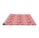 Sideview of Machine Washable Transitional Red Rug, wshpat1737rd