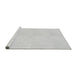 Sideview of Machine Washable Transitional Cloud Gray Rug, wshpat1738gry
