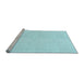 Sideview of Machine Washable Transitional Diamond Blue Rug, wshpat1738lblu