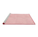 Sideview of Machine Washable Transitional Light Coral Pink Rug, wshpat1738rd