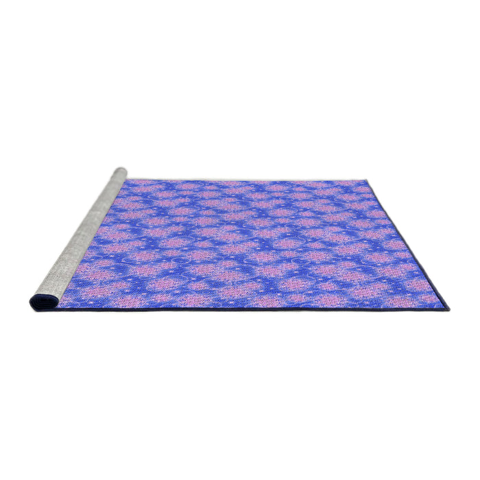 Sideview of Machine Washable Transitional Purple Mimosa Purple Rug, wshpat1739pur