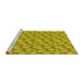 Sideview of Machine Washable Transitional Dark Golden Brown Rug, wshpat1739yw