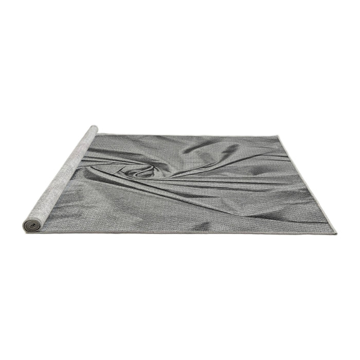 Sideview of Machine Washable Transitional Cloud Gray Rug, wshpat174gry
