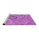 Sideview of Machine Washable Transitional Violet Purple Rug, wshpat174pur