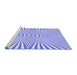 Sideview of Machine Washable Transitional Periwinkle Purple Rug, wshpat1740blu