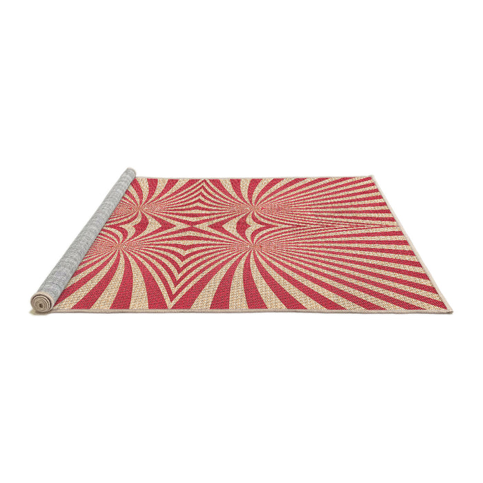Sideview of Machine Washable Transitional Red Rug, wshpat1740org