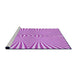 Sideview of Machine Washable Transitional Fuchsia Magenta Purple Rug, wshpat1740pur