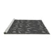 Sideview of Machine Washable Transitional Platinum Gray Rug, wshpat1742gry