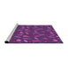 Sideview of Machine Washable Transitional Dark Magenta Purple Rug, wshpat1742pur