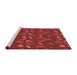 Sideview of Machine Washable Transitional Red Rug, wshpat1742rd