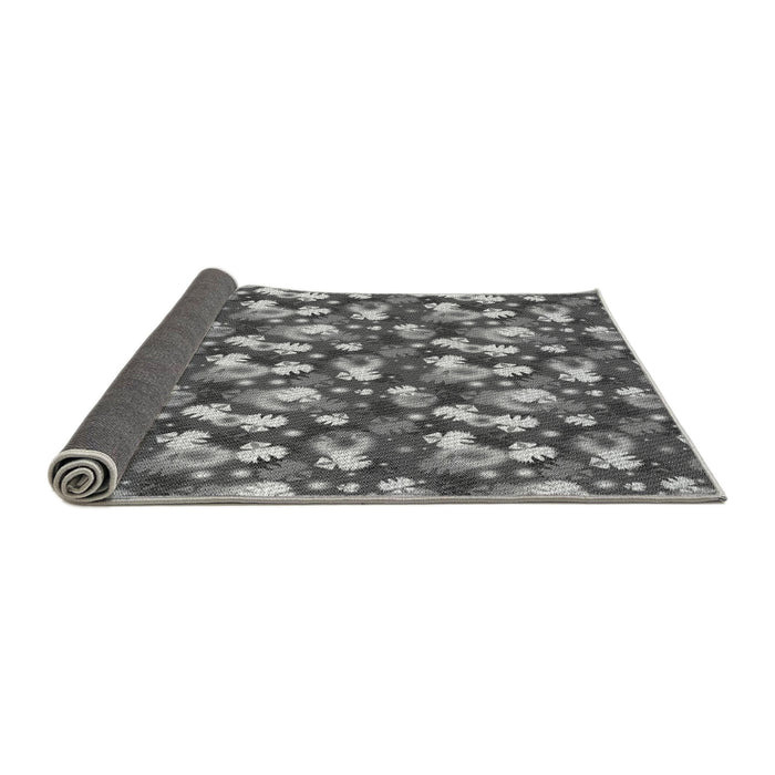 Thickness of Patterned Dark Gray Rug, pat1743gry