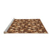 Sideview of Machine Washable Transitional Orange Rug, wshpat1743org